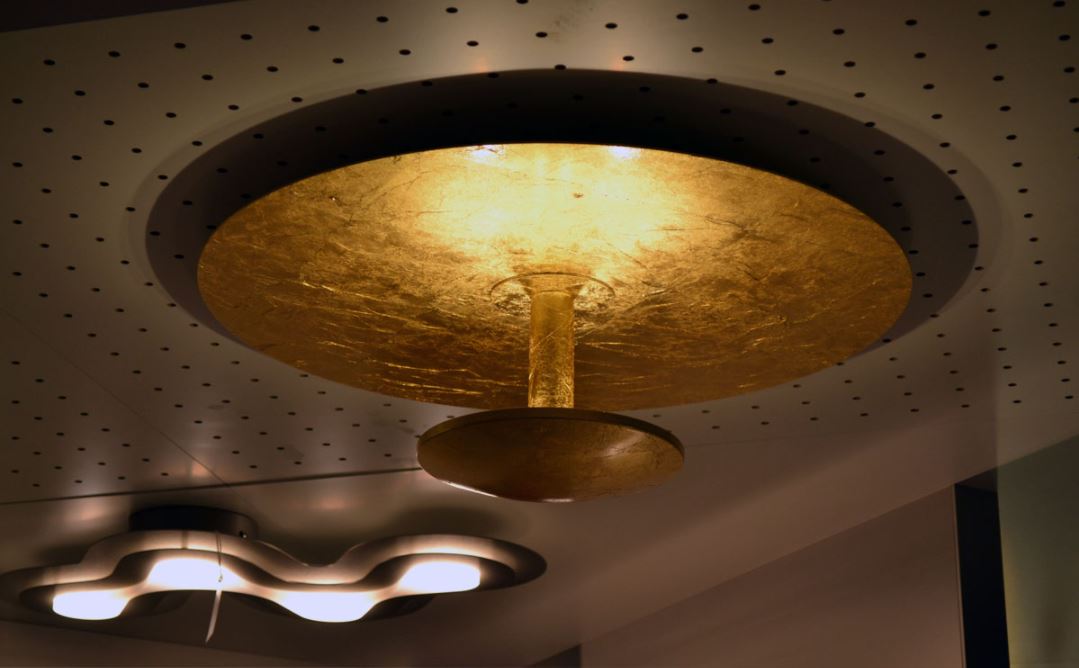 LED ceiling Braga gold leaf light PL60 Pianeta / 2106