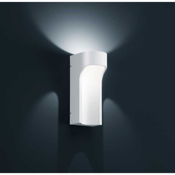 LED exterior wall light "ROC 44" matte white A18405.07 Helestra